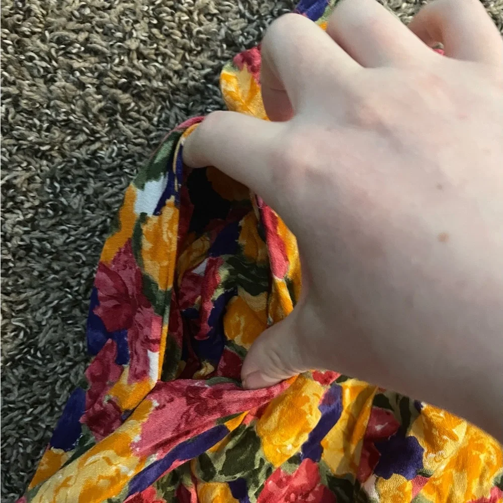 Vintage 90s Floral Cottagecore‎ Whimseygoth Maxi Midi Skirt Fairycore Romantic